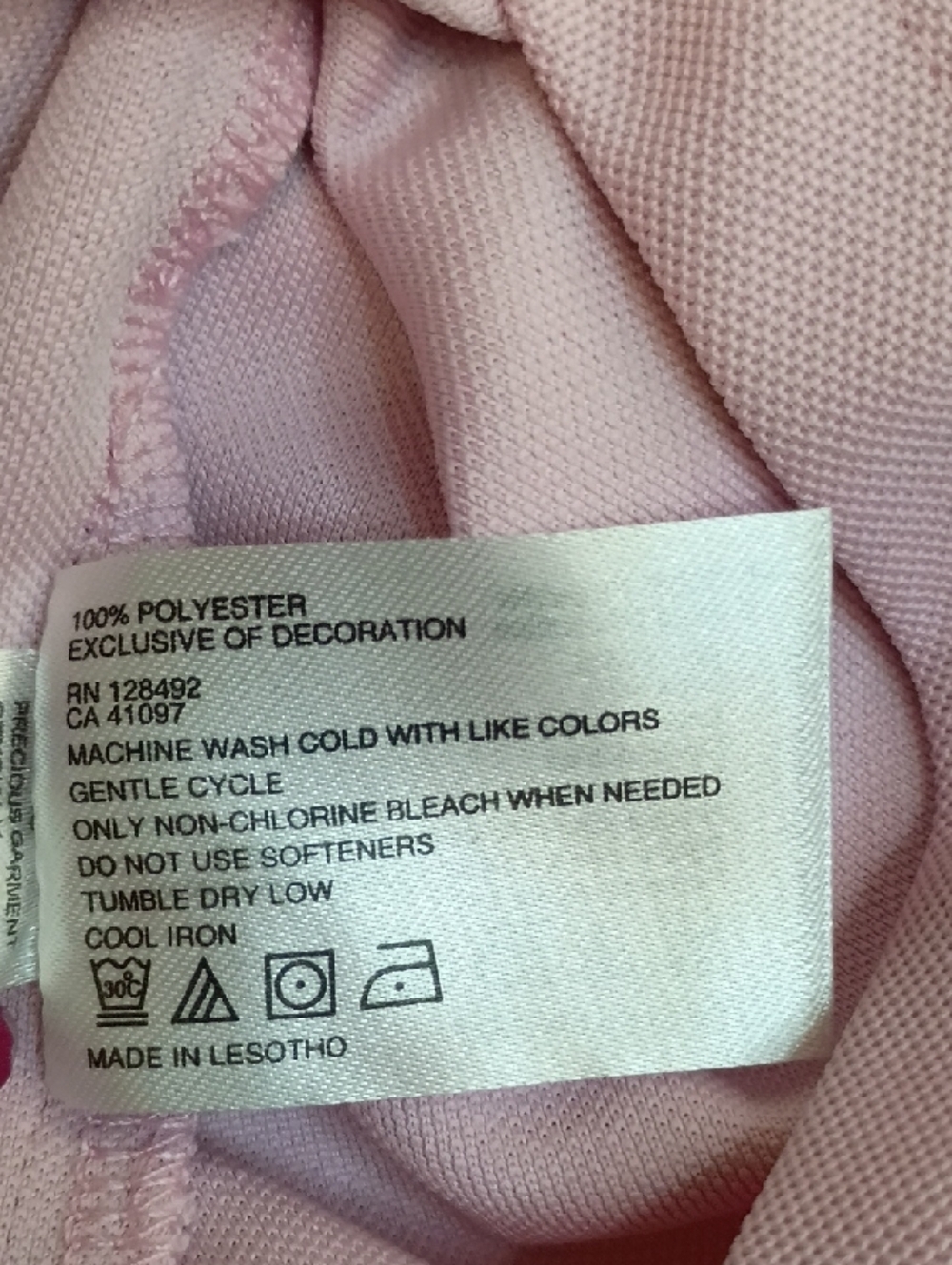 Greg Norman Light Pink Polo Shirt Short Sleeve Size Large - Picture 8 of 11